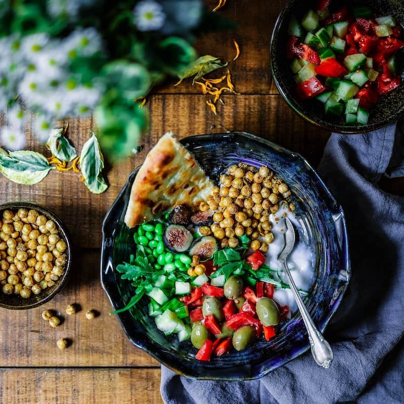 Image of beautifully arranged food
